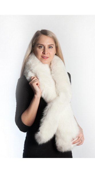 White Fox Fur Scarf  Best Collection of Fox Fur Scarves at