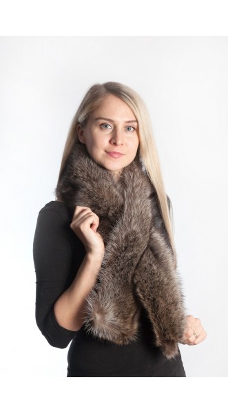 Authentic Raccoon Fur Scarf | Real Fur Scarves Collection at Amifur.com