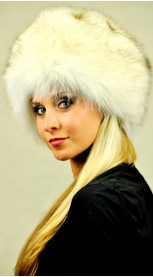 Arctic Marble Fox Fur Hat